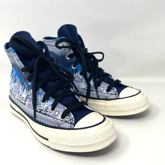 💖MEGA SALE💖Converse Chuck 70 Holiday Midnight Navy Egret Black Women  172135C - Picture 9 of 11